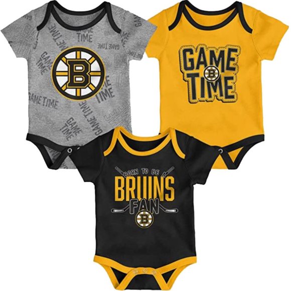NEW NHL Boston Bruins 3PC Game Time S/S Creeper Set - Infant - Picture 1 of 4